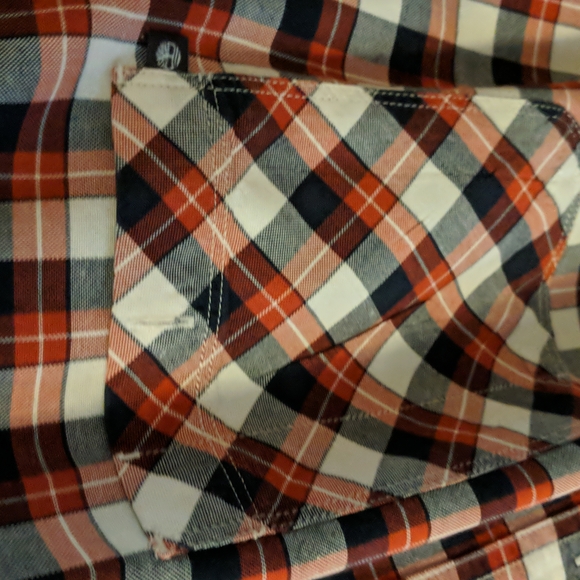 👣Timberland Plaid Medium Weight Button Up Shirt Men's 2XL - Picture 3 of 4